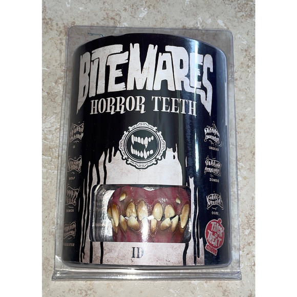 TOT BITEMARES HORROR TEETH ID MONSTER APPLIANCE COSTUME MAKEUP NEW - Picture 1 of 3